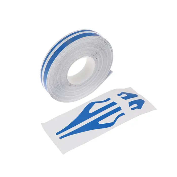 1 Rouleau de Bande Adhésive Vinyle Autocollante Double Ligne Couleur Unie pour Carrosserie de Voiture
