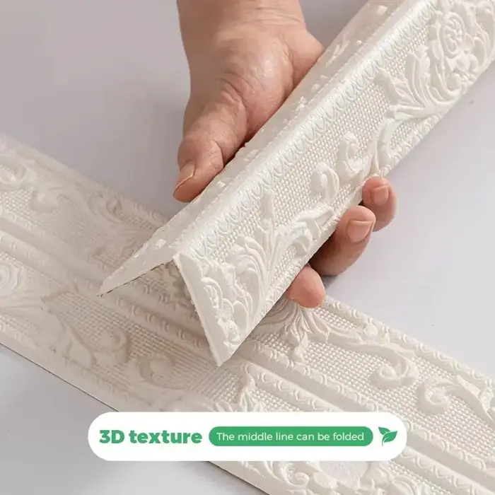 1 Rouleau de Bande Décorative de Plafond Auto-Adhésive Anti-Salissure
