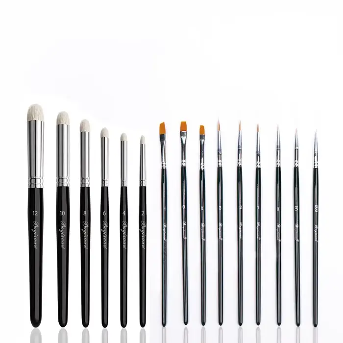 Ensemble de pinceaux modélisme, pinceaux professionnels pour peinture sèche et pinceaux miniatures e