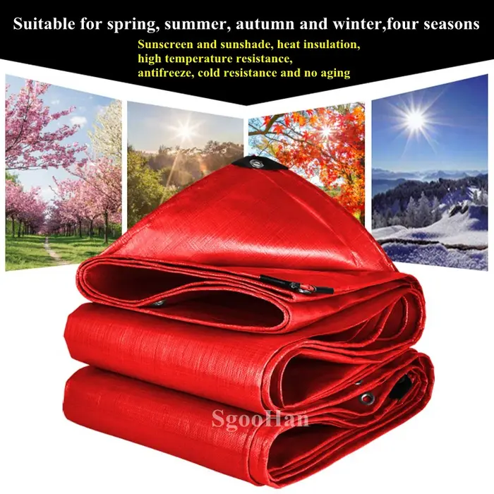 Bâche en PE rouge imperméable