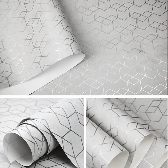 Rouleau de papier peint géométrique Simple, Design moderne, décoration murale pour la maison, chambr