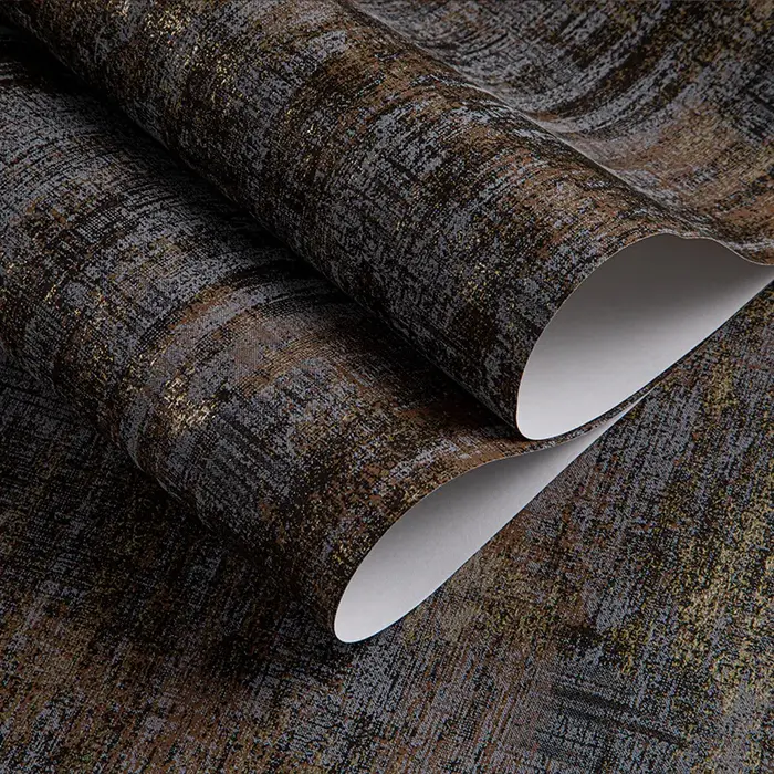 Papier peint métallique rétro industriel non tissé, texture ciment béton, rouleau de papier peint po