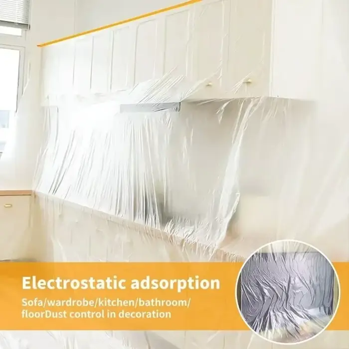 Film transparent auto-adhésif anti-poussière