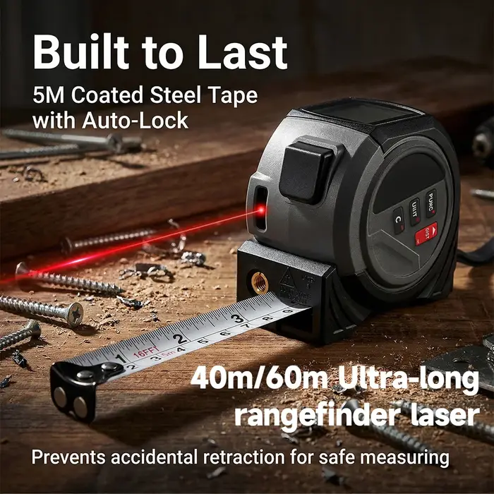 WENMEICE Mètre laser numérique 40m/60m