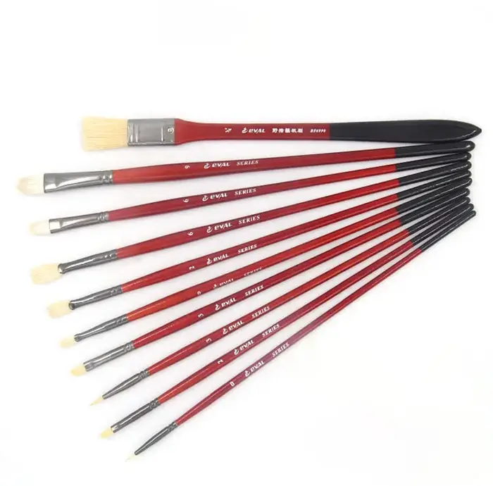 Pinceaux d'artiste multifonctionnels, poils, laine, poils de nylon, bouleau, tige courte, acrylique,