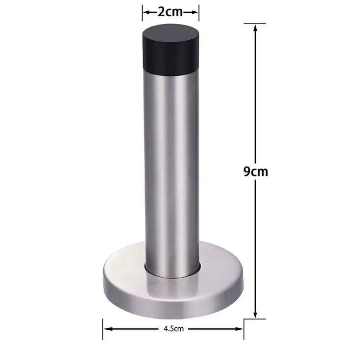 Butée de porte cylindrique en acier inoxydable 304 avec base large
