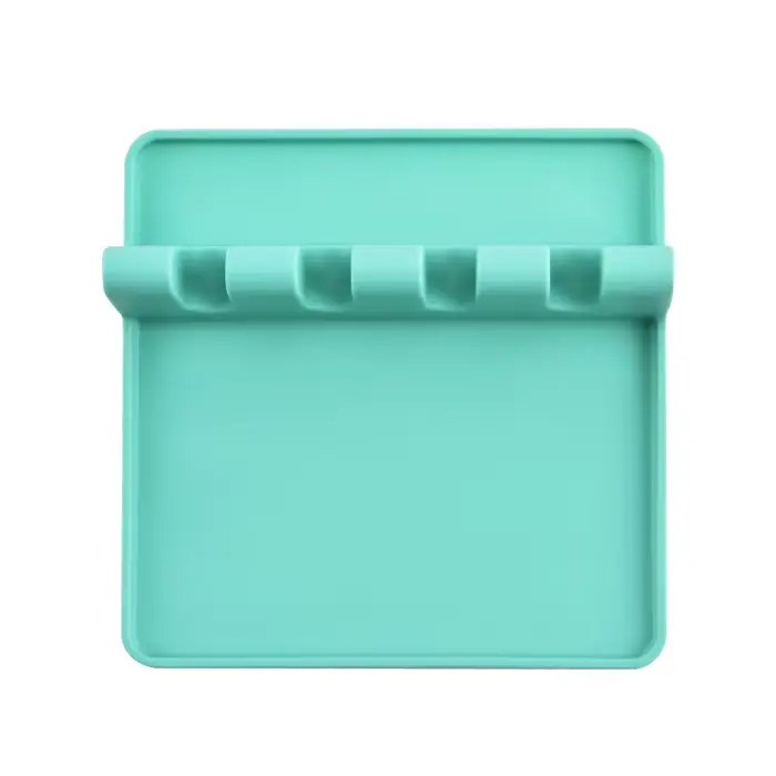 Plateau organisateur d'outils en silicone avec emplacements pour pinceaux, tapis de rangement antidé