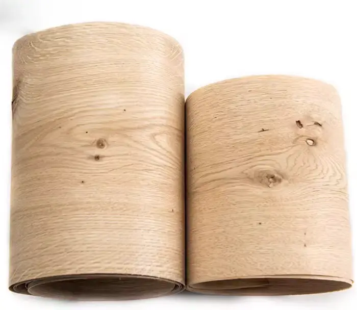 Plaques de placage en bois de chêne naturel noueux