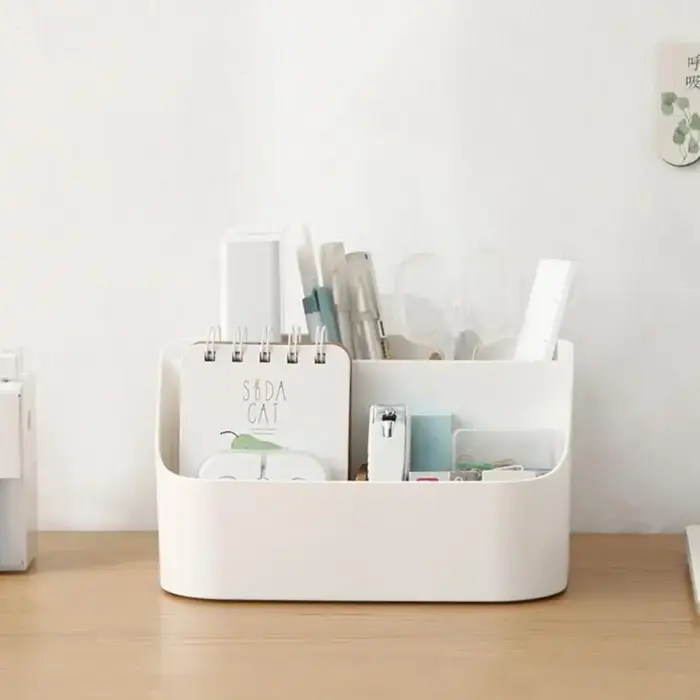 Boîte de rangement de bureau, boîte de fournitures de bureau, maquillage, cosmétiques, organisateur