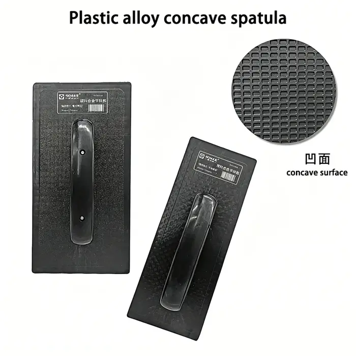 Plaque de plâtrage en alliage plastique à surface concave