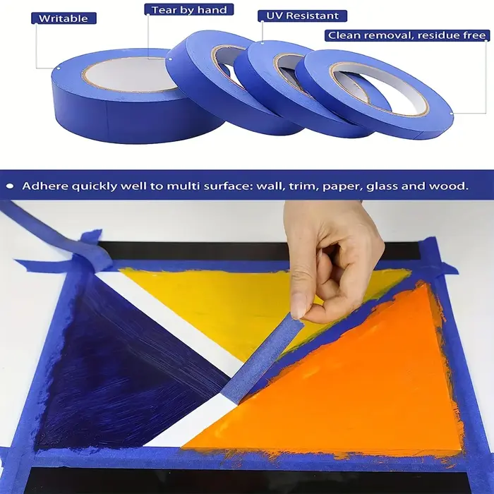 Ruban de peintre bleu, 1/2 pouces