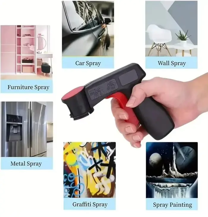 Adaptateur de gâchette pour pulvérisateur de peinture en aérosol portable en plastique