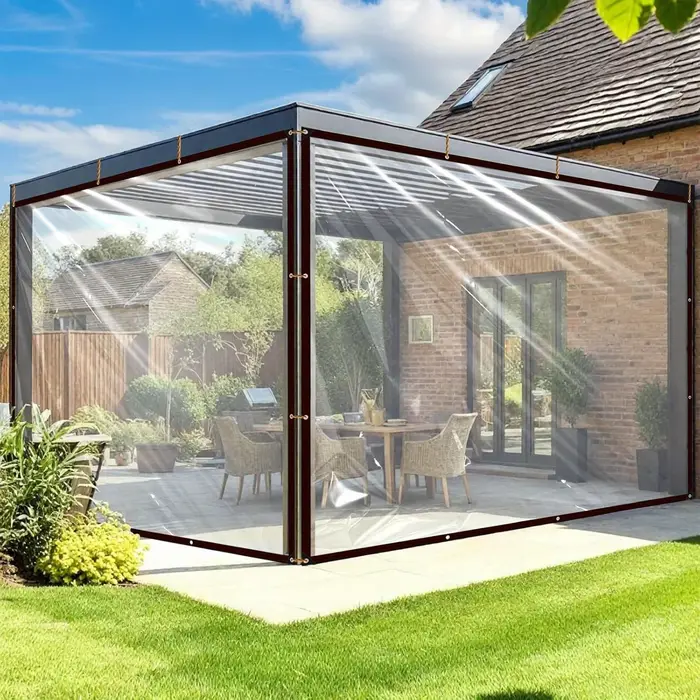 Bâches transparentes avec œillets – Bâche transparente pour jardins extérieurs