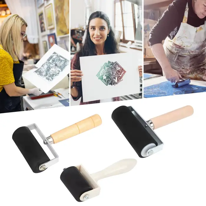 Rouleau en caoutchouc pour peinture à l'encre