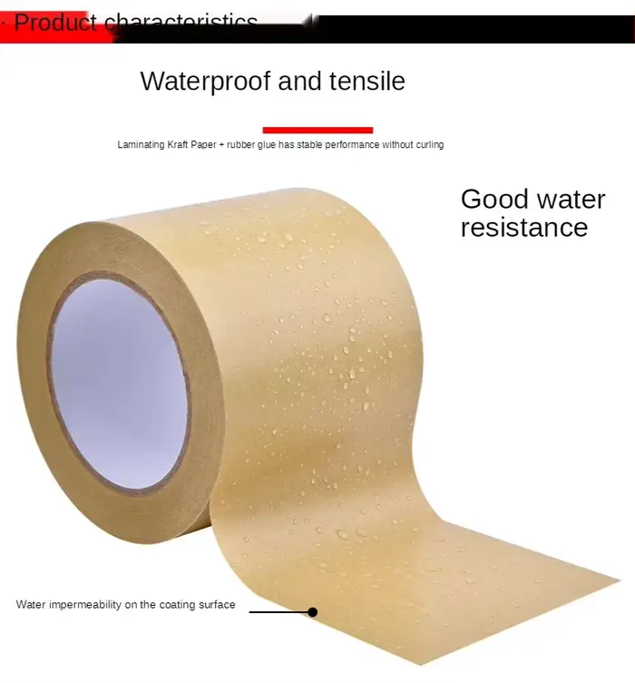 1 rouleau de papier Kraft gommé de 23m
