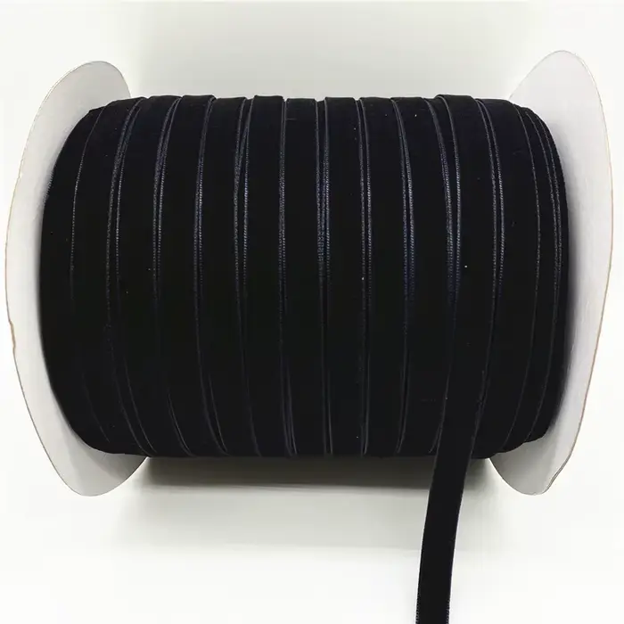 6/10/15/20/25/38MM ruban de velours noir fait à la main ruban de décoration de fête de mariage pour 
