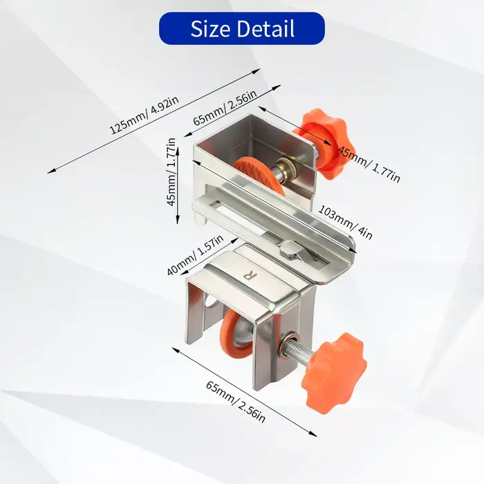 Pinces MELFront réglables pour panneaux optiques