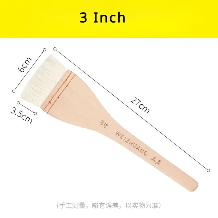 Pinceau à peinture à palette plate avec manche Long