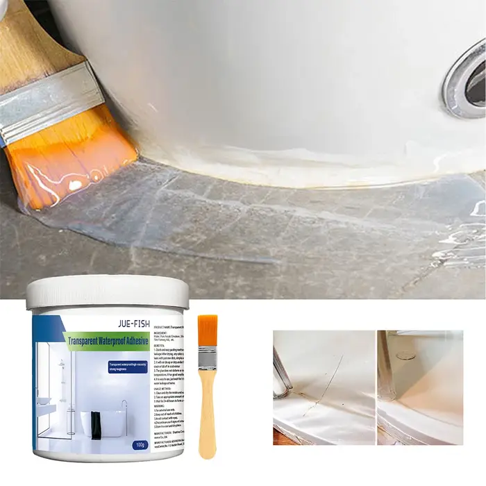 Pâte invisible de liaison de bain de revêtement imperméable transparent