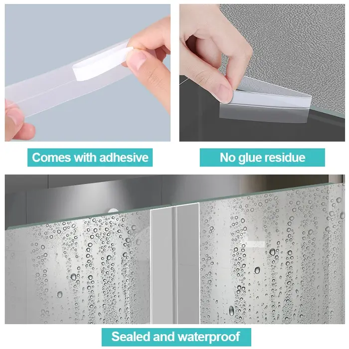 Bande d'étanchéité transparente en silicone
