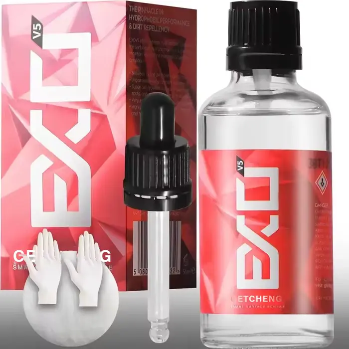 EXO Revêtement Hydrophobe Ultra Durable V5 : Protégez Votre Peinture, Ajoutez de la Brillance, Répul