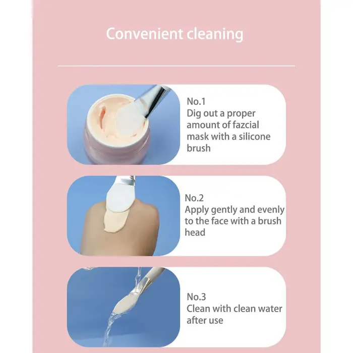 Pinceau de masque en silicone à double extrémité