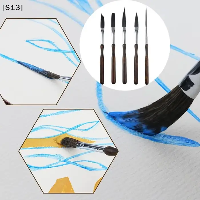 Pinceaux à rayures pour peinture à l'huile et à l'aquarelle