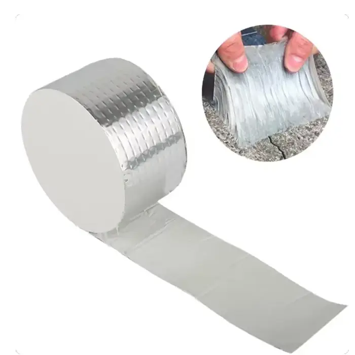 1 rouleau de ruban butyle auto-adhésif imperméable, feuille d'aluminium, colmatage des fuites, coule