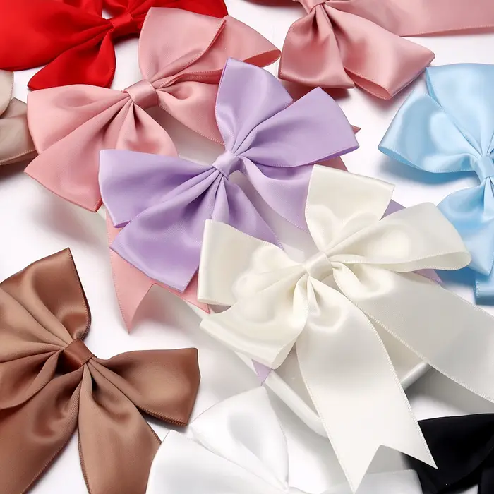 (4 pièces/paquet) 12*13cm nœuds de ruban coloré grande taille
