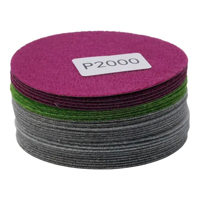 30 pièces papier abrasif eau/sec 3 pouces 75mm disque de ponçage à crochet et boucle 800 1000 1200 1500 2000 3000 grain