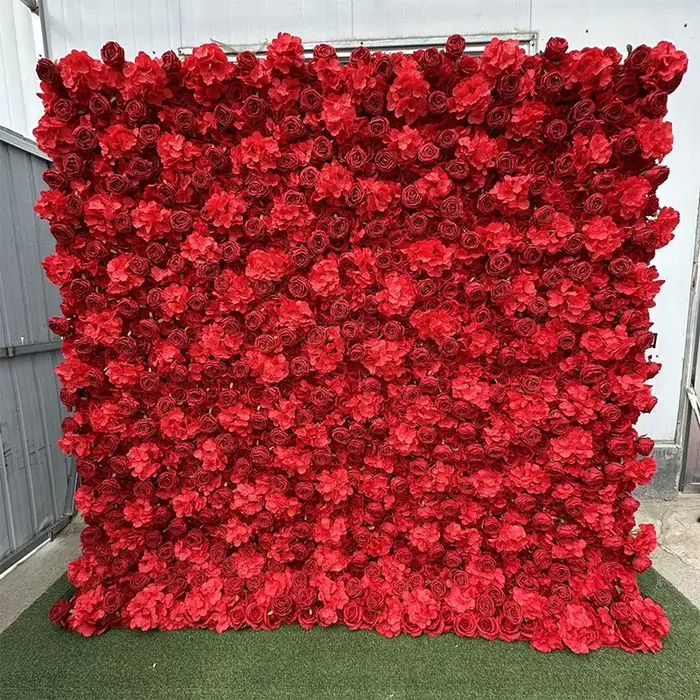 Panneau mural floral 3D en soie