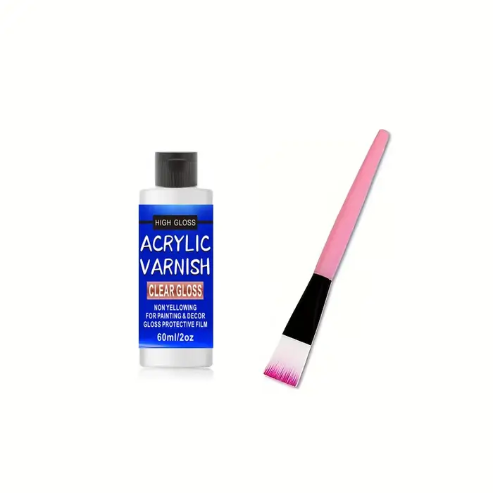 Vernis acrylique 60/120/200ml, Film de protection transparent brillant Non jaunissant, scellant Non 