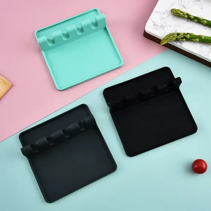 Plateau organisateur d'outils en silicone avec emplacements pour pinceaux