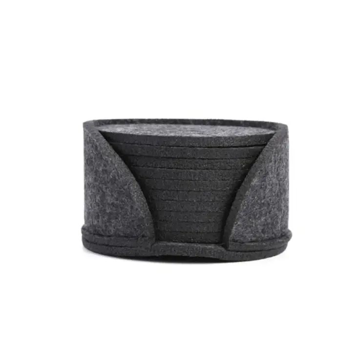 Dessous de verre rond en feutre