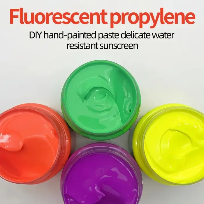 100 ml/boîte peinture acrylique fluorescente xiajiaer peint à la main