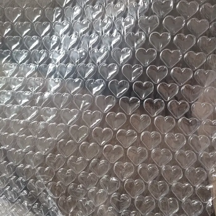 Rouleau de Film à bulles d'air Transparent en forme de cœur d'amour