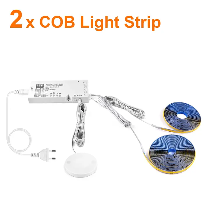 Lumière LED COB avec interrupteur à capteur tactile pour étagère de cuisine