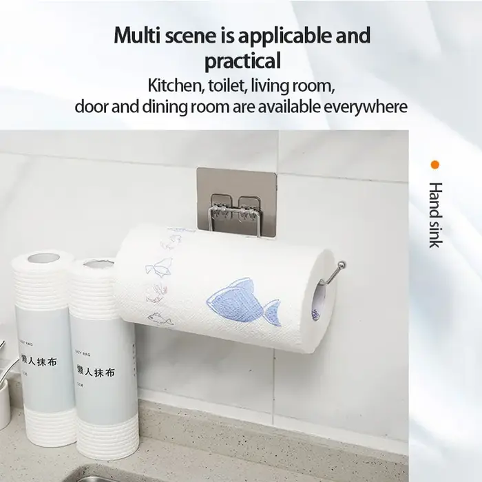 1/2pcs Porte-Papier Hygiénique Suspendu pour Salle de Bain et Cuisine, Porte-Mouchoirs, Porte-Servie