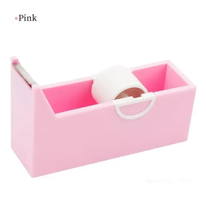 Porte-ruban adhésif en plastique, distributeur de ruban adhésif, coupe-ruban, papeterie scolaire, fo