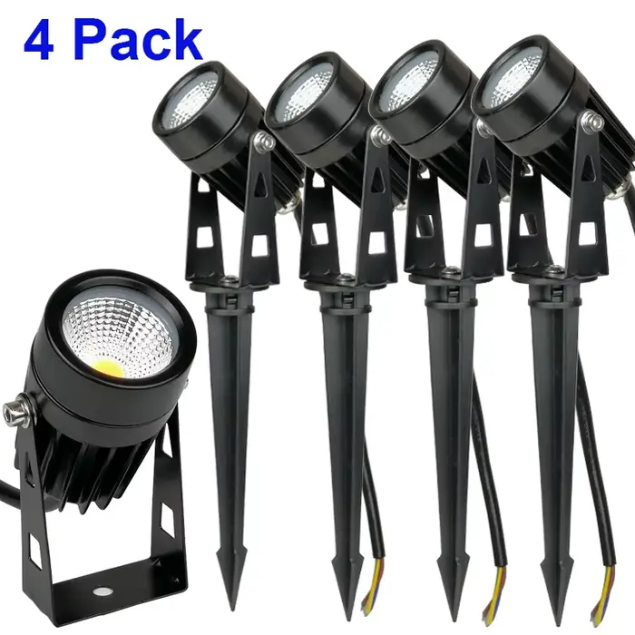 4 Pack nouveau Style COB jardin pelouse lampe lumière 220V 110V 12V extérieur LED Spike lumière 3W 5