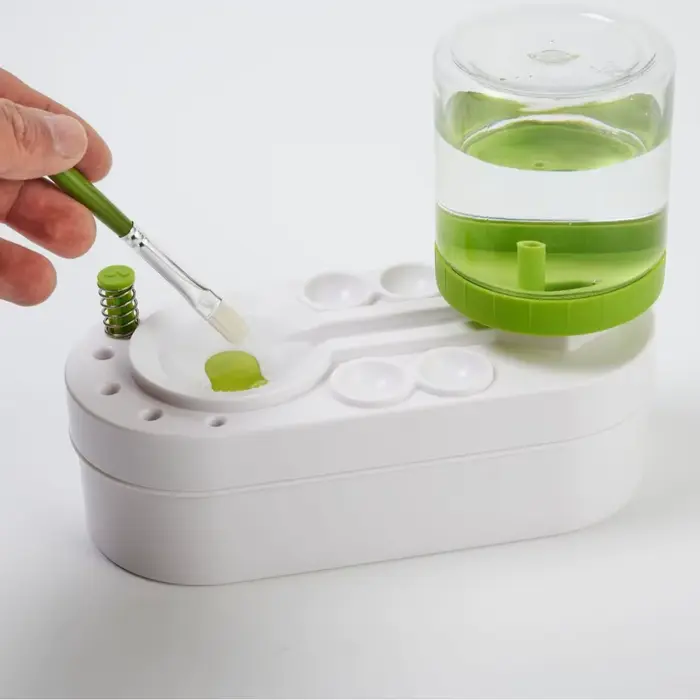 Nettoyeur de pinceaux professionnel pour aquarelle avec égouttoir, distributeur d'eau pour pinceaux 
