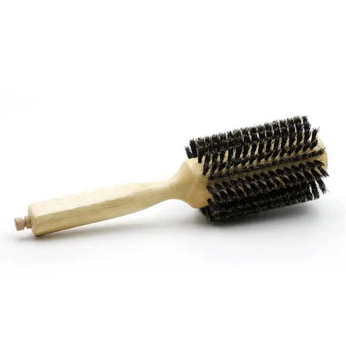 6 tailles manche en bois poils de sanglier brosse ronde queue amovible professionnel Salon de coiffure
