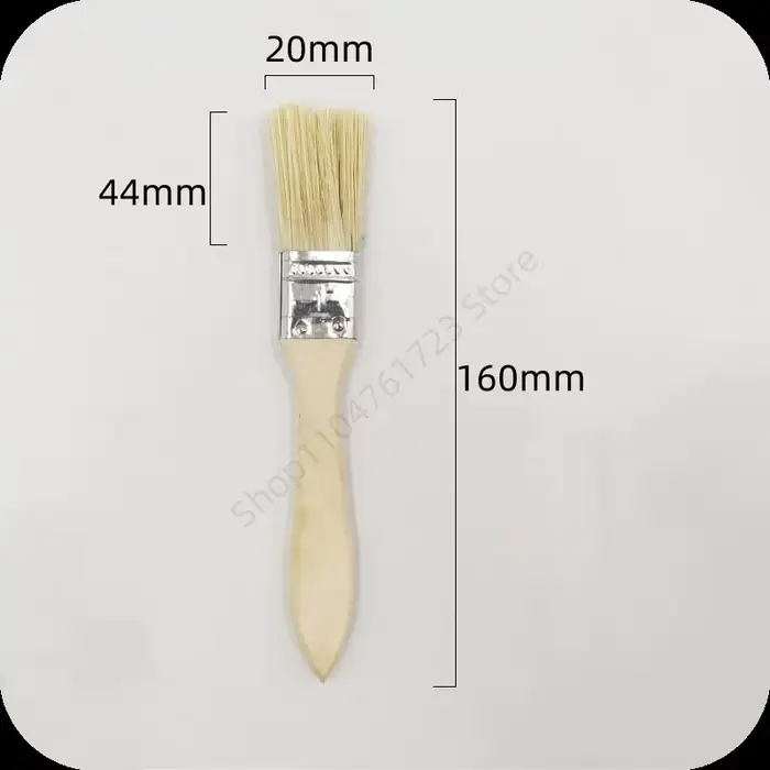Pinceau à peinture avec manche en bois, 5 pièces, excellente qualité, pour barbecue, 1 à 6 pouces, p