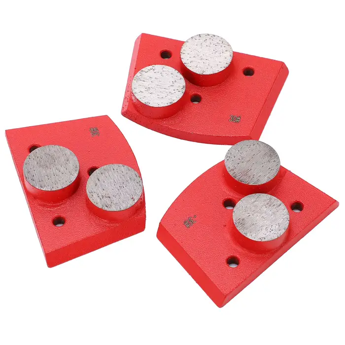 30 # Pads de ponçage rouges trapézoïdaux 30 grains # Dents cylindriques Grit 2 pour le polissage du béton