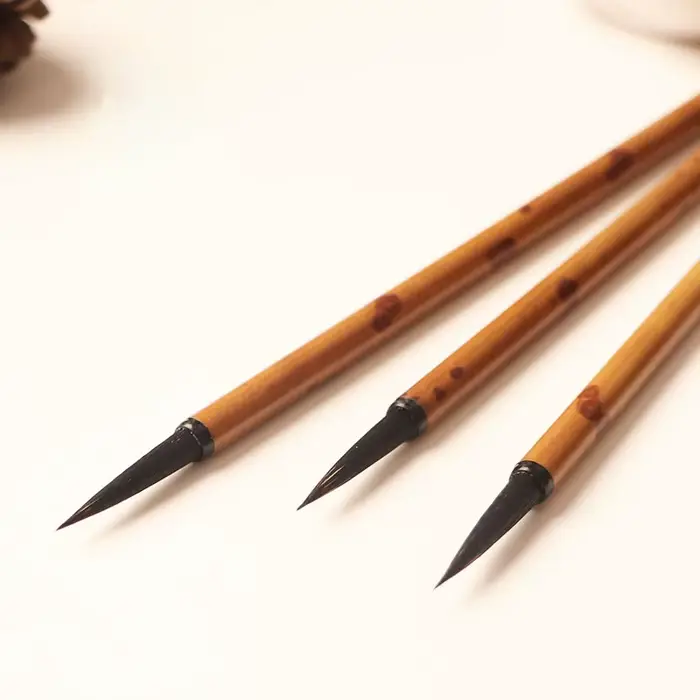 Pinceau de peinture en poils de lapin, pinceaux de dessin en ligne, de Baimiao chinois, pinceaux de 