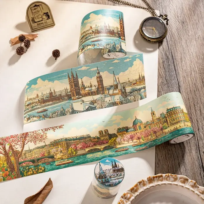 Ruban PET Paysage Européen Vintage