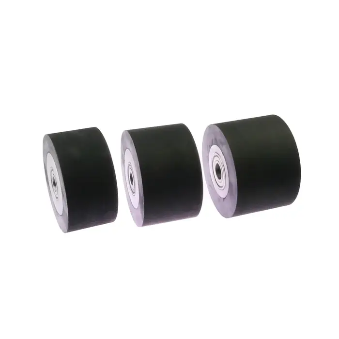 100*50mm/60mm/70mm Surface lisse rouleau en caoutchouc meuleuse à bande roue support tendeur