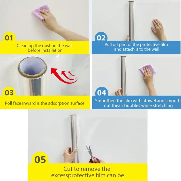 Papier peint transparent auto-adhésif décoratif
