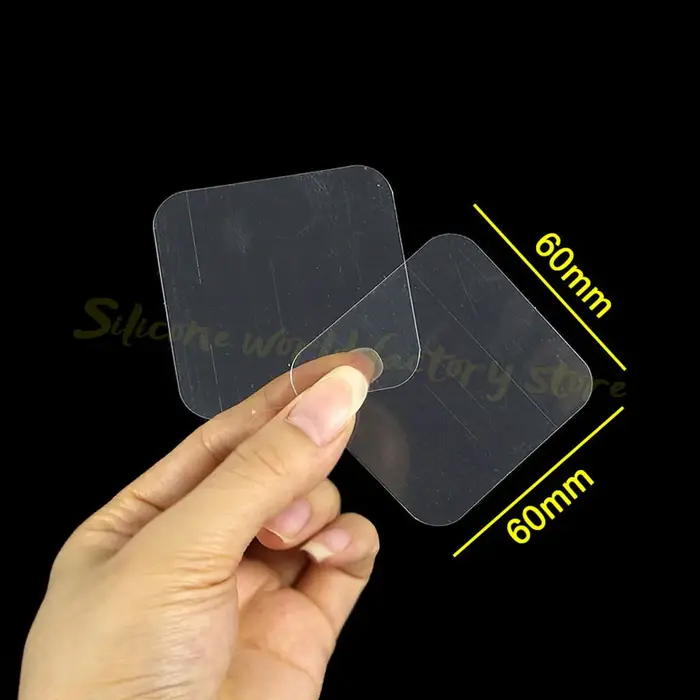 Ruban adhésif double face en silicone transparent