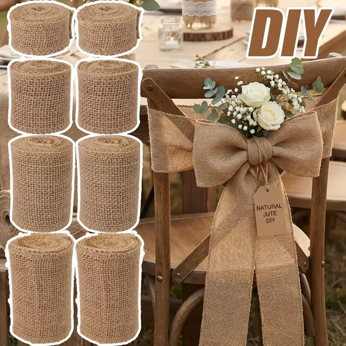 Rouleau de ruban en toile de jute